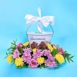 Flowers and Chocolate Basket 0079